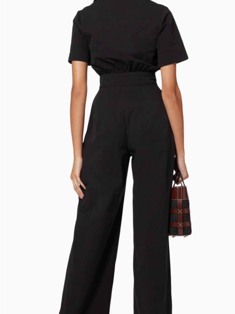 NWT-MATTHEW BRUCH CUTOUT CAMP JUMPSUIT-BLACK SIZE XS (1) -RETAILS $585 - Picture 3 of 7